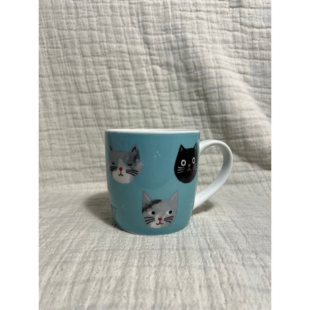 Blue cat mug - Picture 2 of 7